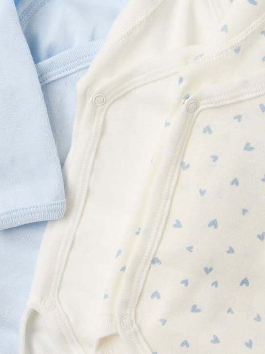 Petit Bateau - 三件印花棉质连体衣套装