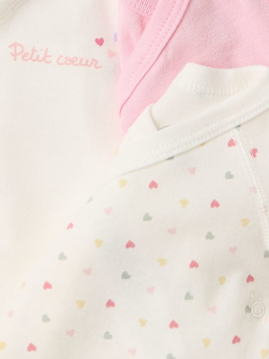 Petit Bateau - 3件印花棉质连体衣套装
