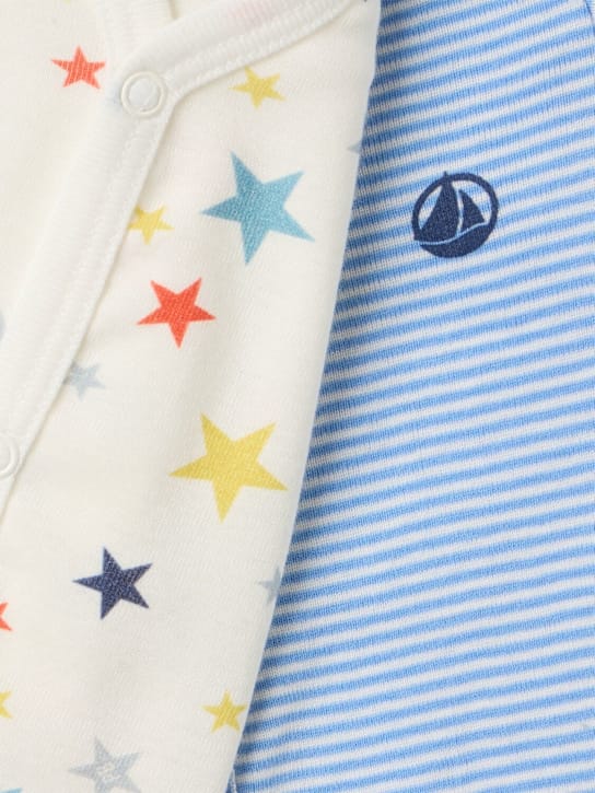Petit Bateau - 2件棉质平纹针织连体衣套装