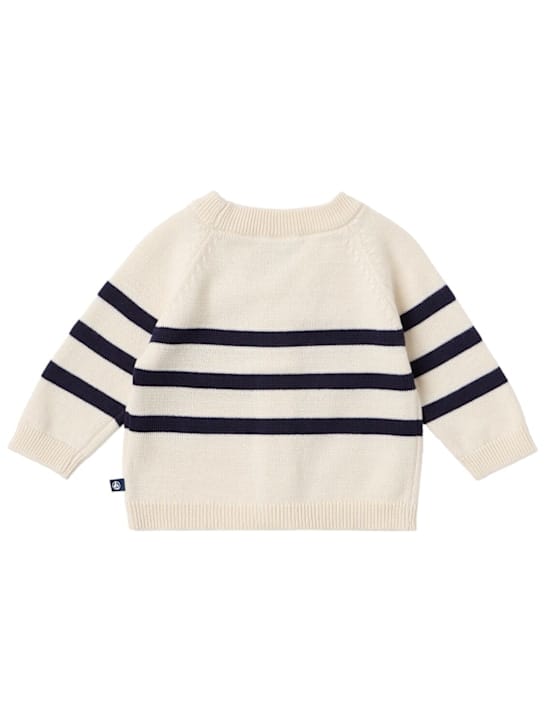 Petit Bateau: Gestreifter Cardigan aus Baumwollstrick