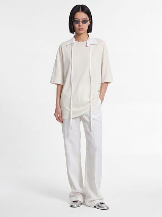 Ann Demeulemeester - Agapi棉质衬衫，带领子细节