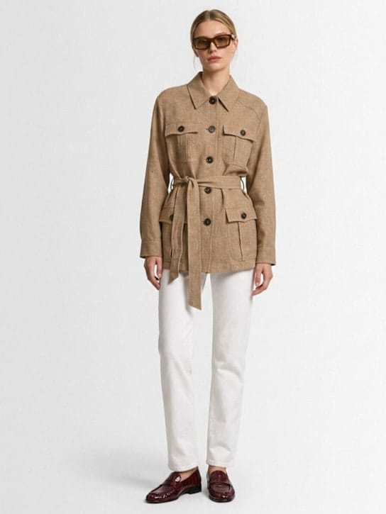 LUISA SPAGNOLI - Work jacket with waist belt
