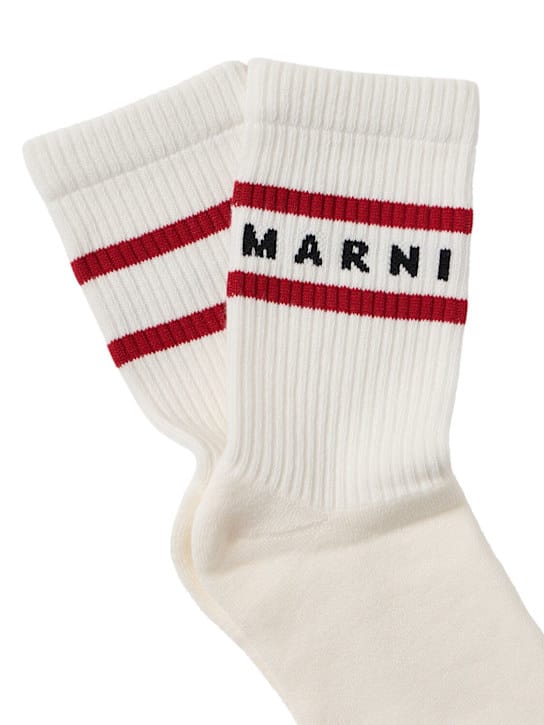 Marni Junior - 印花棉混纺袜子