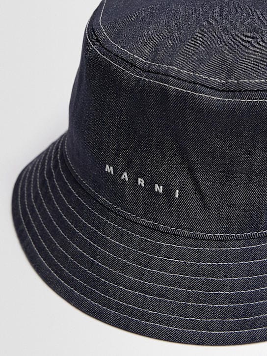 Marni Junior: 棉混纺帆布桶帽