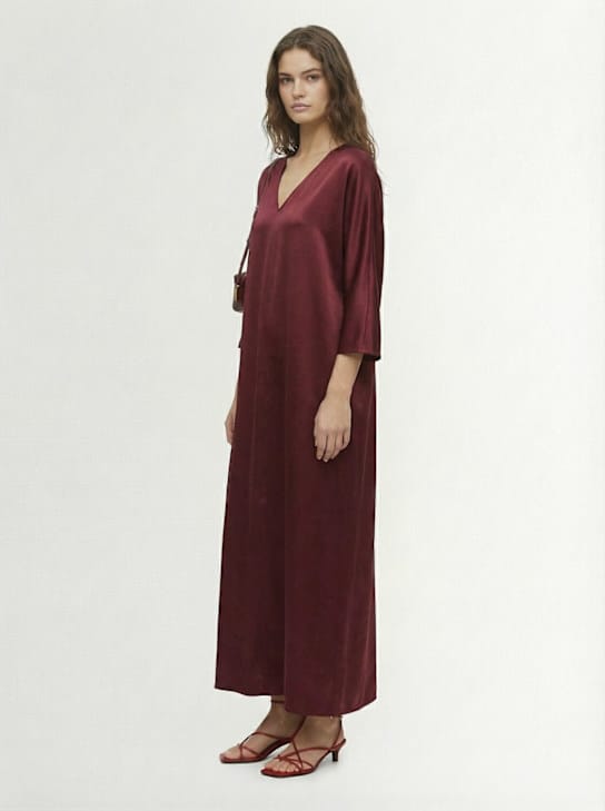 BY MALENE BIRGER: Satin midi dress with V-neck