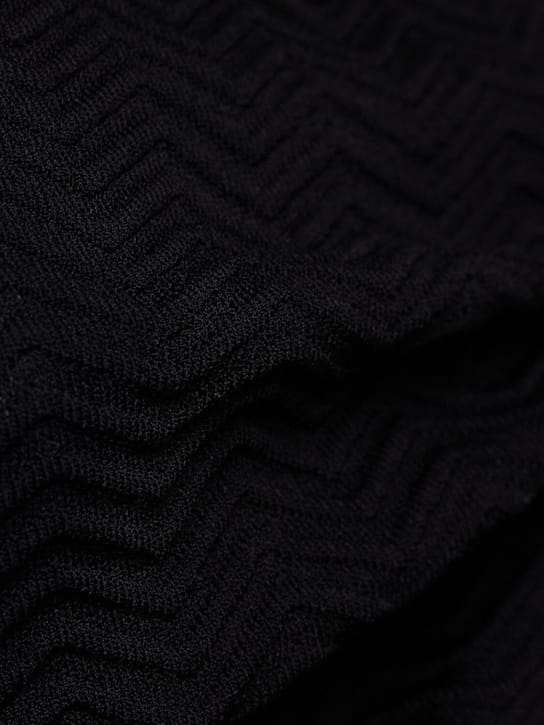 Laneus: Chevron knit mini dress