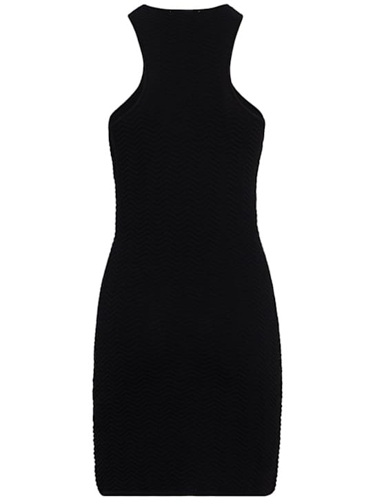 Laneus: Chevron knit mini dress