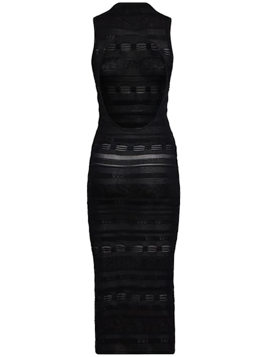 Laneus: Knitted midi dress with cut-out