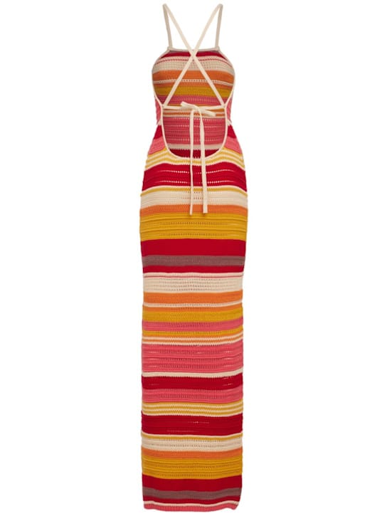 Laneus: Cotton knit maxi dress