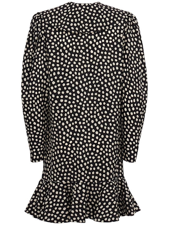 Chloé: Silk jacquard polka dot mini dress