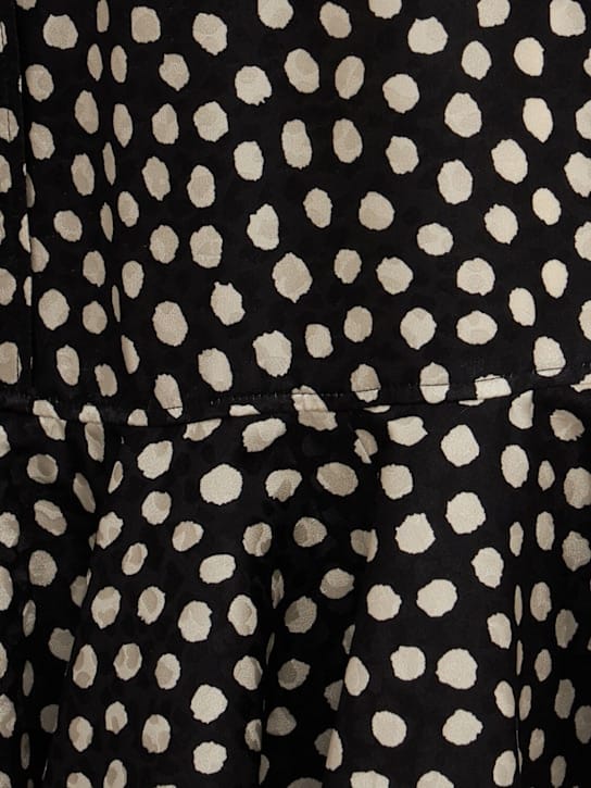 Chloé: Silk jacquard polka dot mini dress