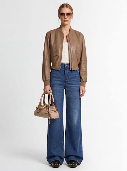 Chloé - 带有罗纹领口的飞行夹克
