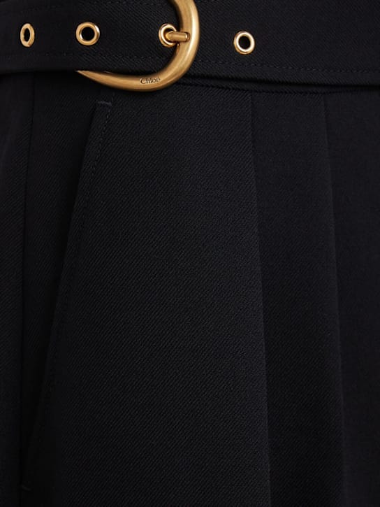 Chloé: 高腰双扣短裤