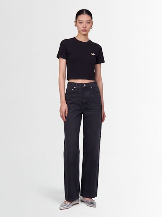 FIORUCCI - 棉混纺 cropped T恤，带有天使 logo