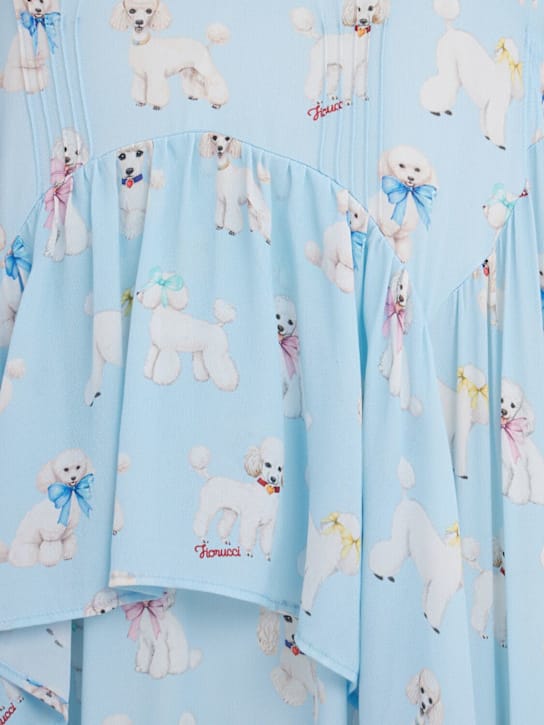 FIORUCCI: Printed ruffled maxi dress