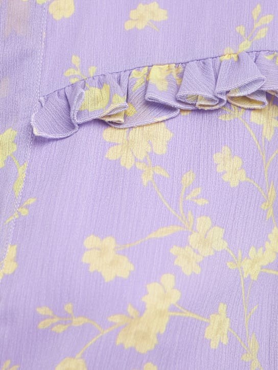 CATALINA: Floral chiffon tiered maxi dress