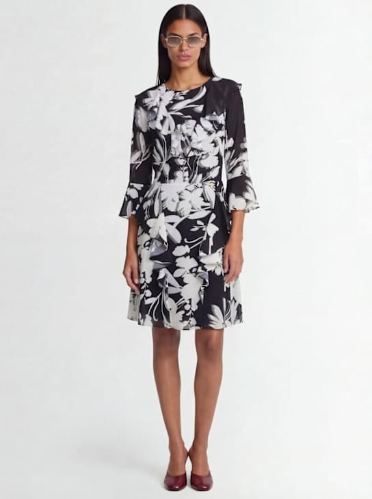 CATALINA: Georgette mini dress with ruffles