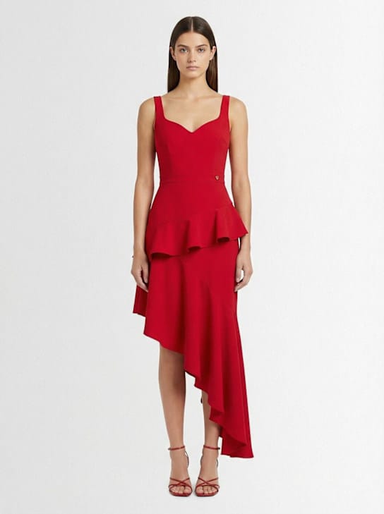 CATALINA: Asymmetric dress with ruffles
