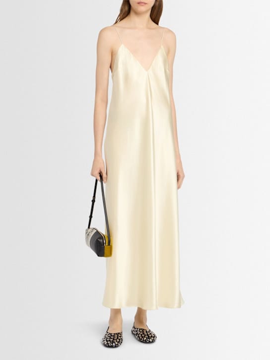 Khaite: Long satin dress with straps