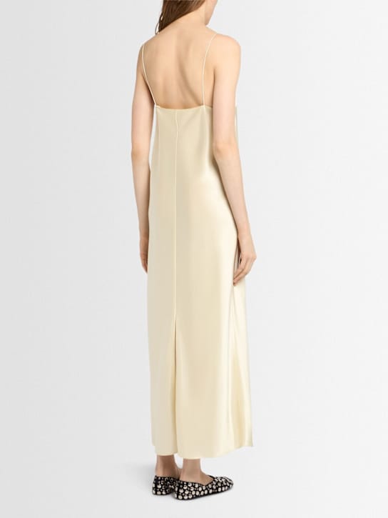 Khaite: Long satin dress with straps