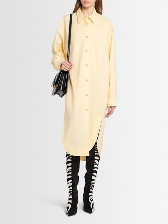 Khaite: Cotton shirt dress with buttons