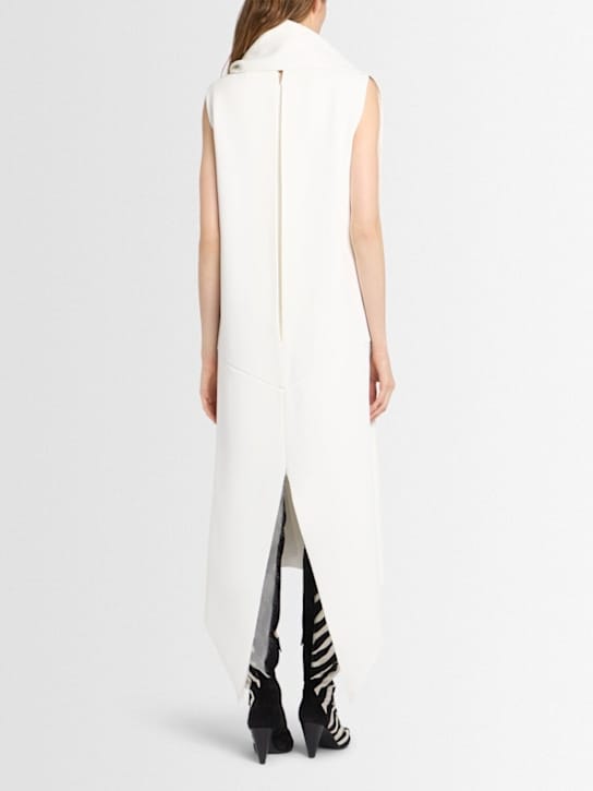 Khaite: Sleeveless midi dress with drape