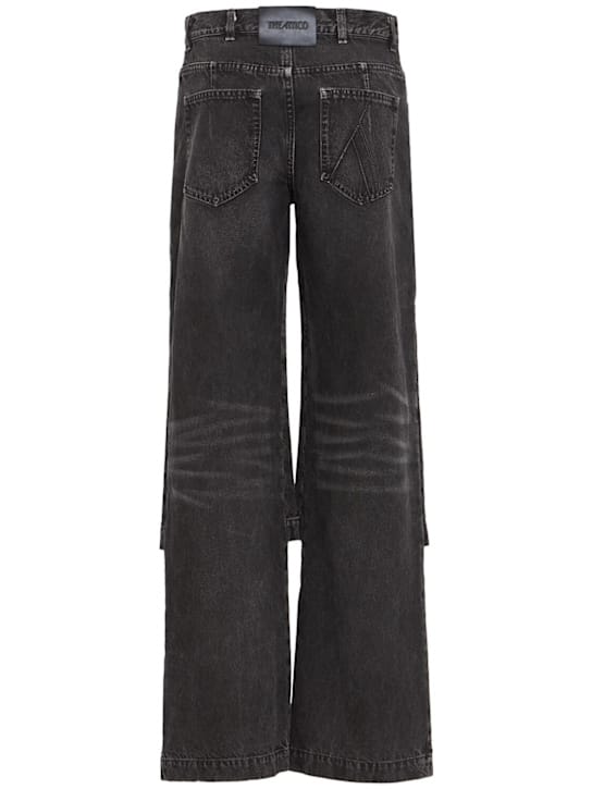 The Attico: Cotton layered baggy jeans