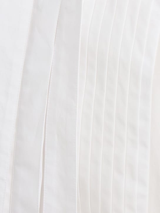 The Attico: Cotton mini dress with pleated plastron