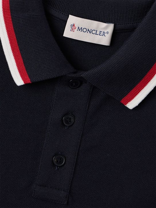 Moncler - 三色装饰棉质 Polo 衫