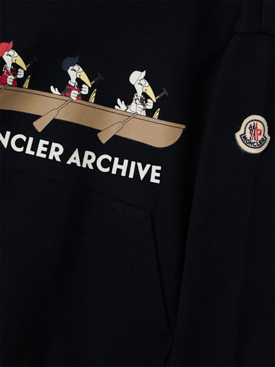 Moncler - 刺绣Mon Duck棉质连帽衫