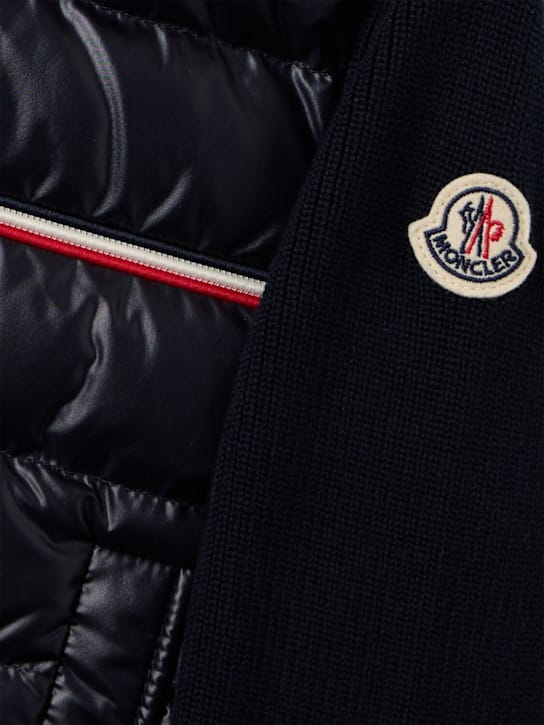 Moncler - 三色棉混纺加厚开衫