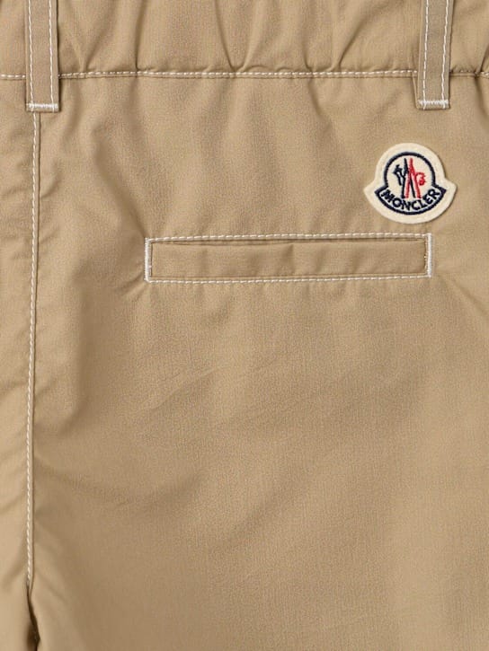 Moncler - 波普林徽标伯穆达短裤