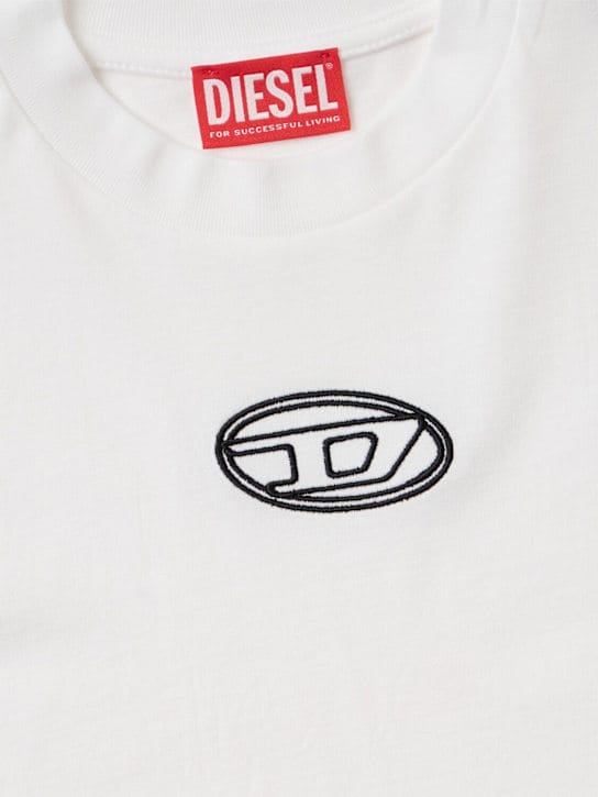 Diesel Kids: 印花棉质平纹针织T恤