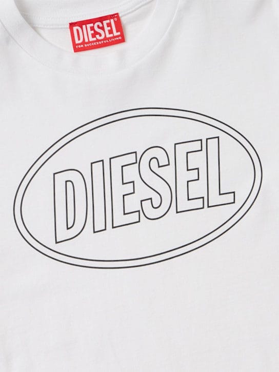 Diesel Kids: Logo 棉质 T 恤