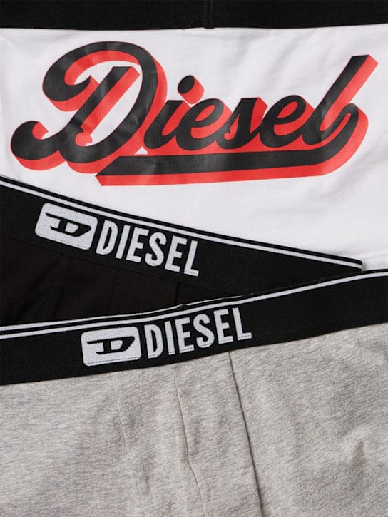 Diesel Kids - 三条平纹针织内裤套装