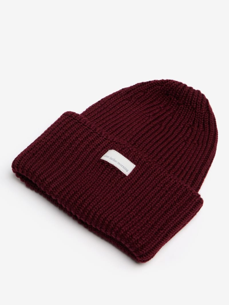 Nine In The Morning - Rippstrickmütze mit Umschlag