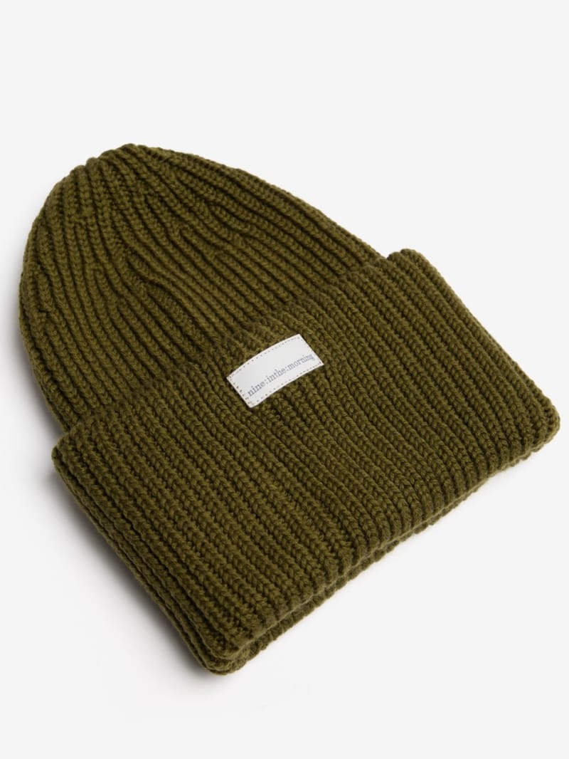Nine In The Morning - Rippstrickmütze mit Umschlag