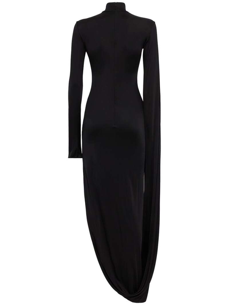 Giuseppe Di Morabito: Kleid mit hohem Kragen und drapiertem Ärmel