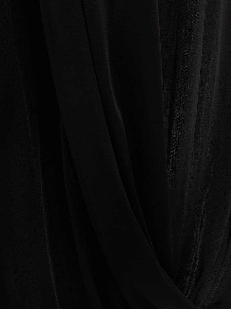 Giuseppe Di Morabito: Kleid mit hohem Kragen und drapiertem Ärmel