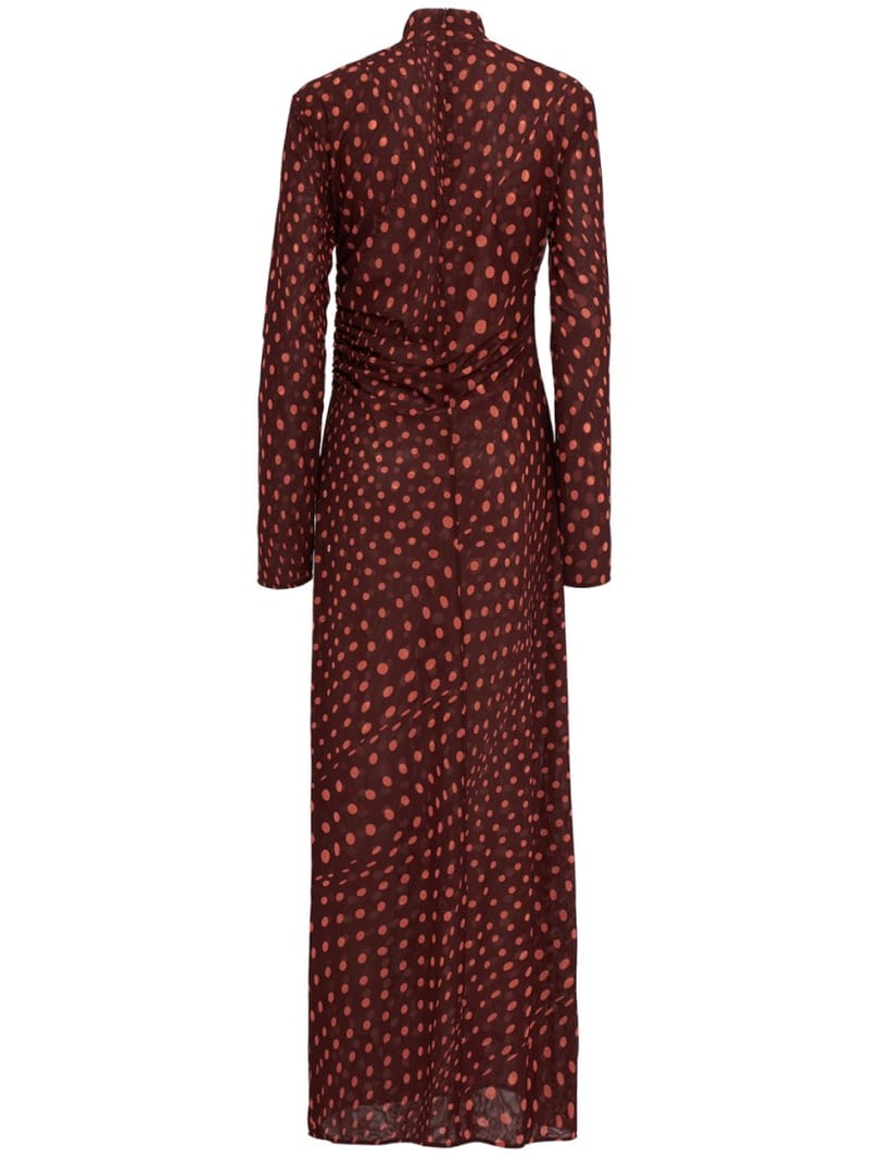 Stella McCartney: Punktmuster Mesh Maxi-Kleid