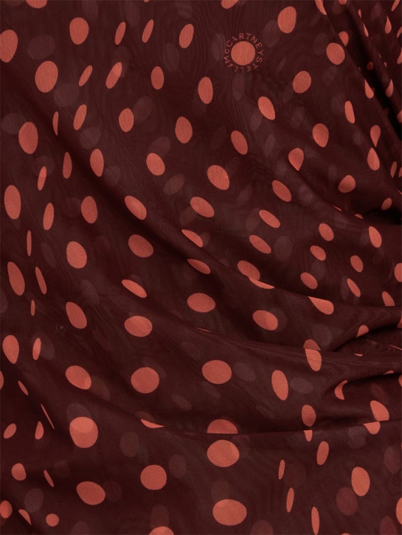 Stella McCartney: Punktmuster Mesh Maxi-Kleid