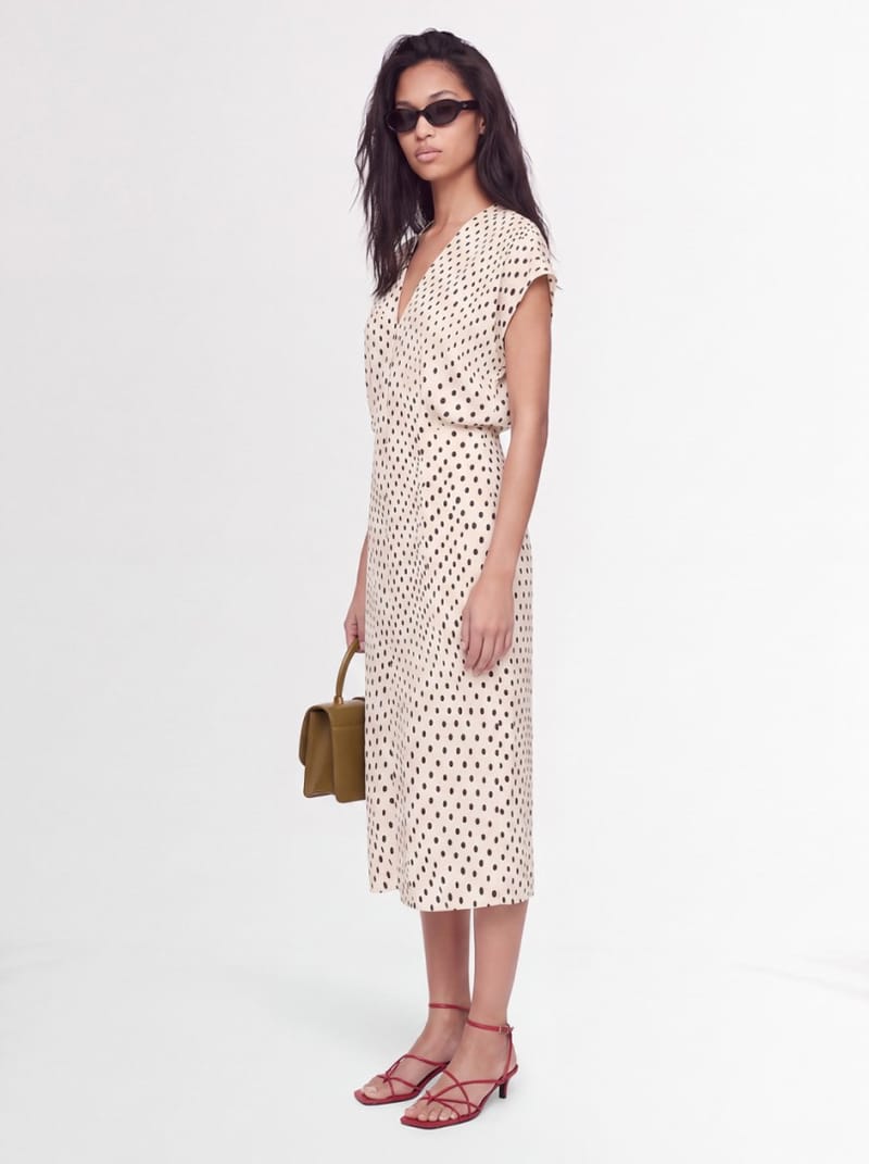 Stella McCartney: Polka dot viscose midi dress