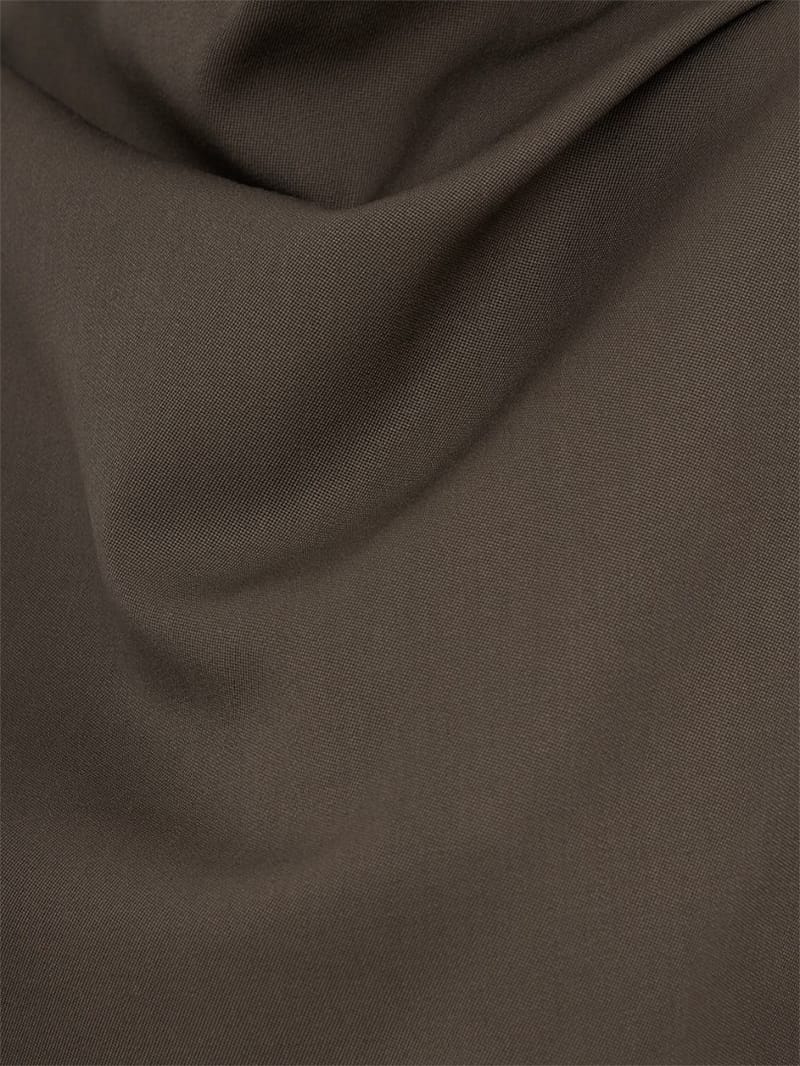 Khaite: Draped virgin wool mini dress