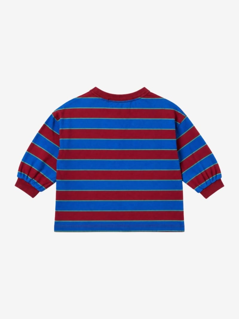 Bobo Choses: Striped long-sleeve T-shirt with embossed logo