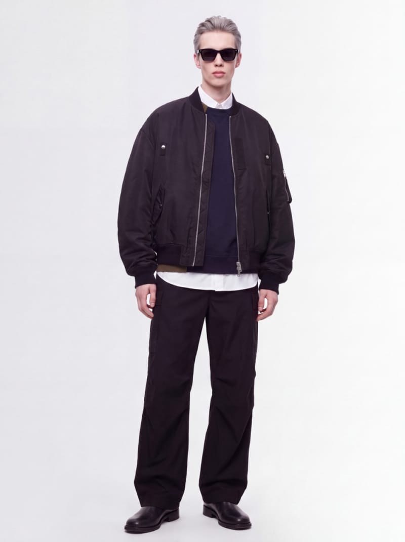 Sacai - Nylon twill blouson with sleeve pocket