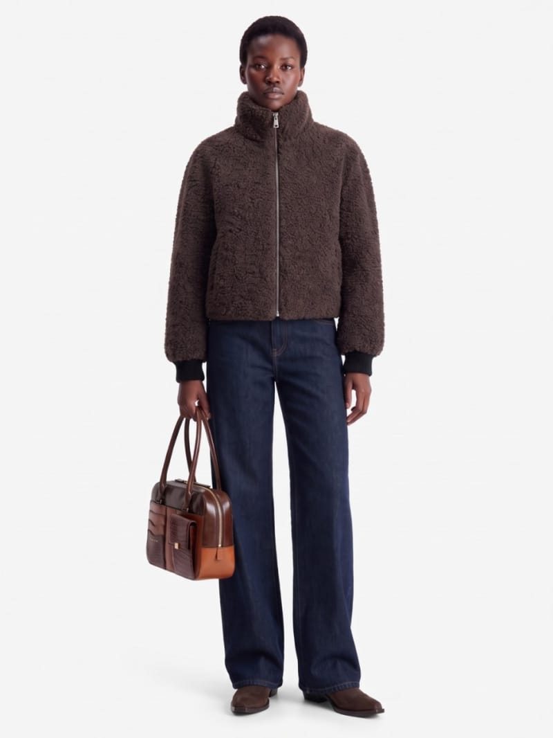 MSGM - Bomber in finta pelliccia di montone