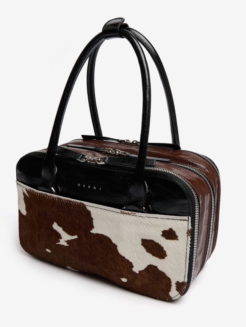 Marni: Small Bauletto calf leather shoulder bag