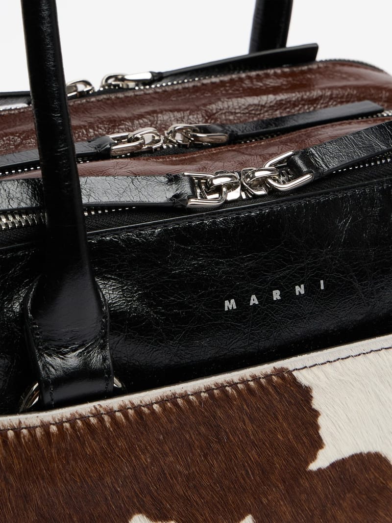 Marni: Small Bauletto calf leather shoulder bag
