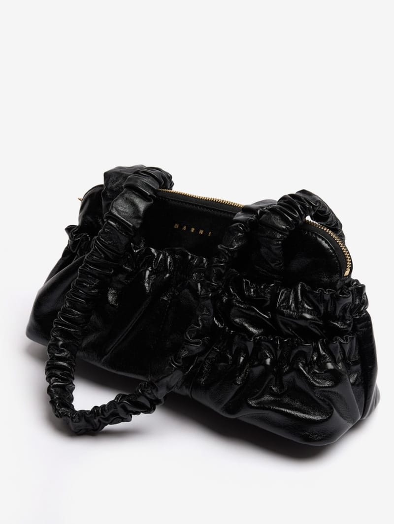 Marni: 抽褶小牛皮肩背包