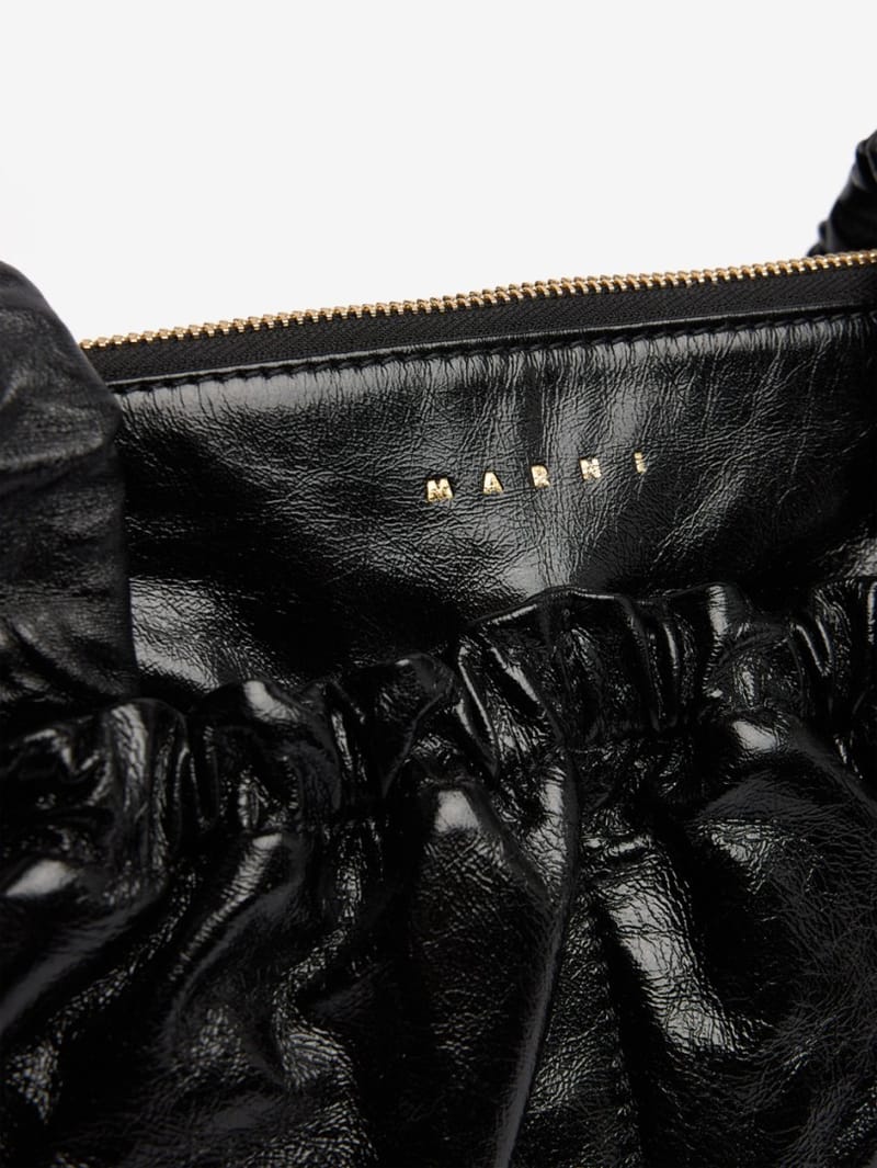 Marni: 抽褶小牛皮肩背包